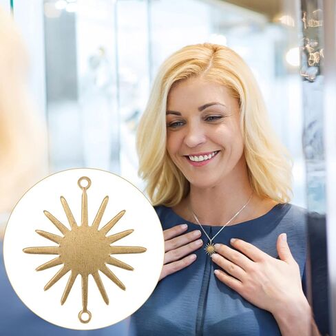 Sewroro 50Pcs Sun Charms for Jewelry Making, Sunflower Pendant Connectors Charms for DIY Jewelry Bracelets Necklace Earrings Making Craft 0.7X0.5 Inches in Saudi Arabia