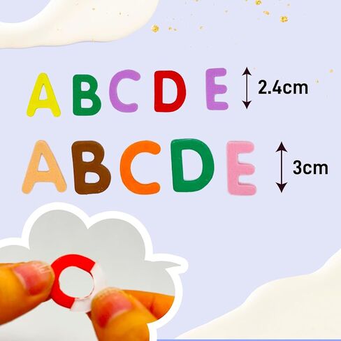 930 pcs Alphabet Letters Foam Stickers,2 sizes-12 Colors Self Adhesive A-Z Alphabet Stickers Craft Supplies for Kids DIY Spell Decorations in Saudi Arabia