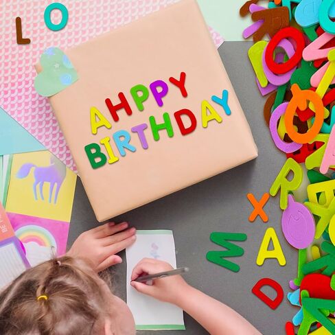 930 pcs Alphabet Letters Foam Stickers,2 sizes-12 Colors Self Adhesive A-Z Alphabet Stickers Craft Supplies for Kids DIY Spell Decorations in Saudi Arabia