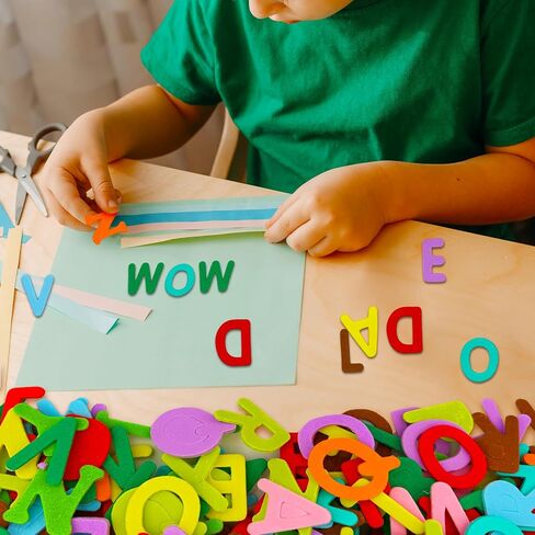 930 pcs Alphabet Letters Foam Stickers,2 sizes-12 Colors Self Adhesive A-Z Alphabet Stickers Craft Supplies for Kids DIY Spell Decorations in Saudi Arabia