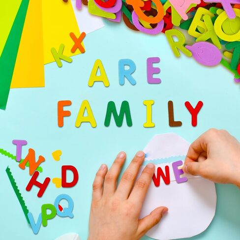 930 pcs Alphabet Letters Foam Stickers,2 sizes-12 Colors Self Adhesive A-Z Alphabet Stickers Craft Supplies for Kids DIY Spell Decorations in Saudi Arabia