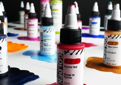 GOLDEN High Flow Acrylics, Light Phthalo Blue, 1 fl. oz. Bottle, Professional Acrylic Paint, Semi-Opaque in Saudi Arabia