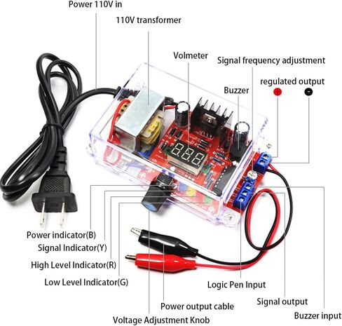 DIY Electronic Kits lm317 Power Supply Voltage Regulator 110V to DC1.25-12V Voltmeter Soldering Project kit for Adults in Saudi Arabia