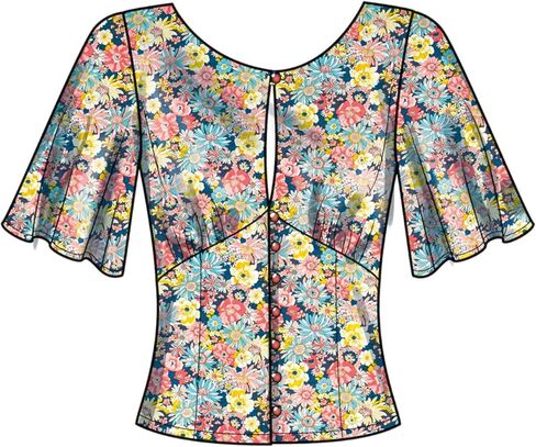 Simplicity SS9606U5 حزمة نمط خياطة بلوزة نصف جاهزة من Misses، رمز التصميم S9606، المقاسات 16-18-20-22-24 in Kuwait