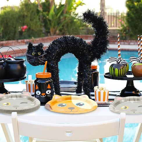 Cat Shaped Dinner Plates, Cat Birthday Party Disposable Plates, Cat Themed Party Tableware for Birthday, Party, Baby Shower, Kitten Theme Party Supplies (40ct) in Saudi Arabia
