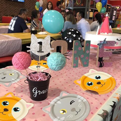 Cat Shaped Dinner Plates, Cat Birthday Party Disposable Plates, Cat Themed Party Tableware for Birthday, Party, Baby Shower, Kitten Theme Party Supplies (40ct) in Saudi Arabia