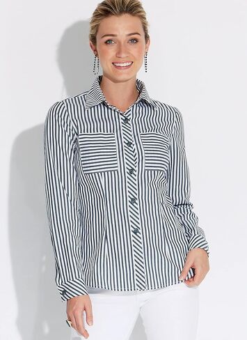 Butterick Misses' Button-Down Shirt, Code B6852 Sewing Pattern Kit, Sizes 16-18-20-22-24, Multicolor in Saudi Arabia