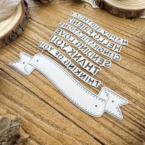 Greeting Words Text Tag Metal Die Cuts, Text Tag Cutting Dies Stencils Card Paper Craft DIY Template Cutting Dies Album Embossing Paper Dies for Card Making Scrapbooking in Saudi Arabia