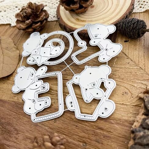Love Letter Bears Frame Dies Metal Die Cuts, Love Letter Bears Cutting Dies Cut Stencils for DIY Scrapbooking Cards Photo Album Decorative Embossing Paper Dies for Scrapbooking Card Making in Saudi Arabia