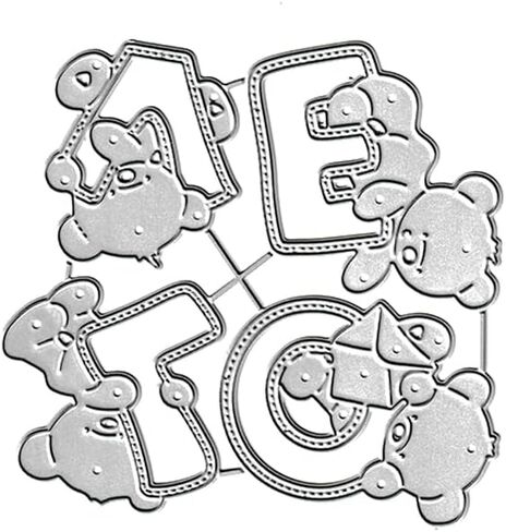 Love Letter Bears Frame Dies Metal Die Cuts, Love Letter Bears Cutting Dies Cut Stencils for DIY Scrapbooking Cards Photo Album Decorative Embossing Paper Dies for Scrapbooking Card Making in Saudi Arabia