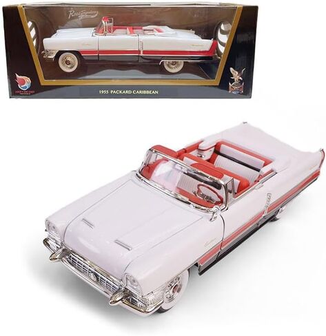 1955 ديترويت لاكشري المكشوفة 1:18 دييكاست - 352ci V8 ثلاثي النغمات | أبواب مفتوحة، وصلة توجيه، وصندوق هدايا مميز | الأعمار 14+ in Kuwait
