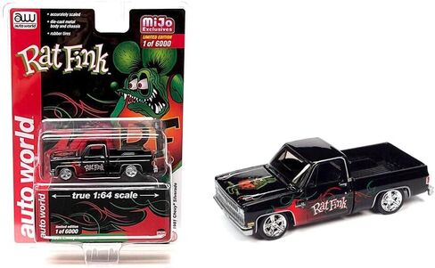 عالم السيارات 1:64 مقياس 1981 تشيفي سيلفرادو رات فينك دييكاست نموذج طبعة محدودة 6000 قطعة في جميع أنحاء العالم CP7905 in Kuwait