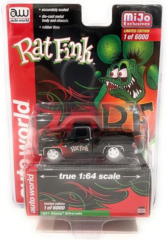 عالم السيارات 1:64 مقياس 1981 تشيفي سيلفرادو رات فينك دييكاست نموذج طبعة محدودة 6000 قطعة في جميع أنحاء العالم CP7905 in Kuwait