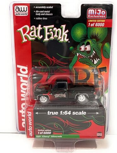 عالم السيارات 1:64 مقياس 1981 تشيفي سيلفرادو رات فينك دييكاست نموذج طبعة محدودة 6000 قطعة في جميع أنحاء العالم CP7905 in Kuwait