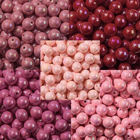16mm Acrylic Bead 100pcs AB Red Color Acrylic Bead Chunk Bubblegum Beads for DIY Crafting Necklace Bracelet Jewelry Making Keychain (red) in Saudi Arabia