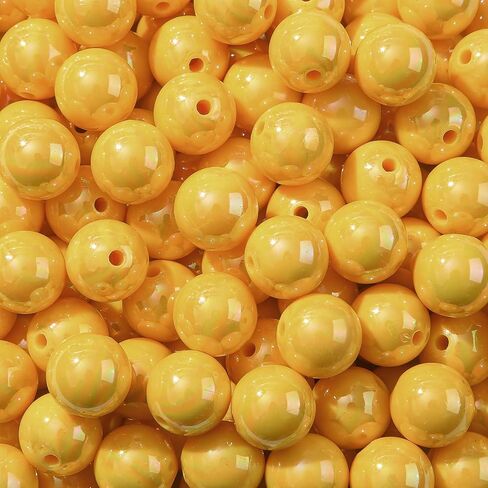16mm Acrylic Bead 100pcs AB Red Color Acrylic Bead Chunk Bubblegum Beads for DIY Crafting Necklace Bracelet Jewelry Making Keychain (red) in Saudi Arabia