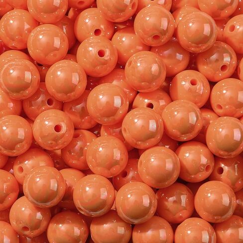 16mm Acrylic Bead 100pcs AB Red Color Acrylic Bead Chunk Bubblegum Beads for DIY Crafting Necklace Bracelet Jewelry Making Keychain (red) in Saudi Arabia