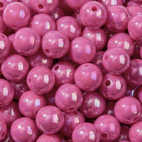 16mm Acrylic Bead 100pcs AB Red Color Acrylic Bead Chunk Bubblegum Beads for DIY Crafting Necklace Bracelet Jewelry Making Keychain (red) in Saudi Arabia