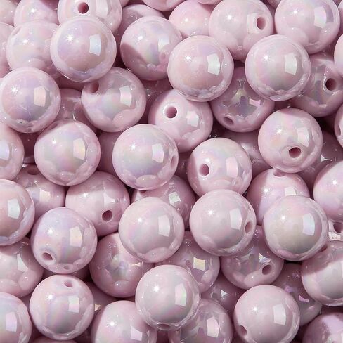 16mm Acrylic Bead 100pcs AB Red Color Acrylic Bead Chunk Bubblegum Beads for DIY Crafting Necklace Bracelet Jewelry Making Keychain (red) in Saudi Arabia
