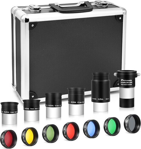 Astromania 2" Eyepiece and Filter Kit Deluxe Version - Truly an Instant observing kit, and Represents an Incredible Value Over Buying Even a Few of The Items Individually in Kuwait