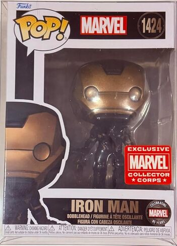 POP Funko Marvel Collector Corps 85th Anniversary Exclusive Iron Man #1424 w/Acrylic Case in Saudi Arabia