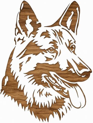 German Shepherd Dog Face Stencil, 8.5 x 11 Inch Reusable Flexible Plastic Template For Painting Drawing Airbrush Scrapbooking And DIY Crafts in Saudi Arabia