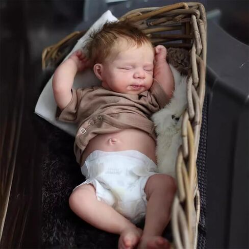 Lifelike Reborn Baby Dolls Boy Full Body Silicone Washable 18 Inch Soft Realistic Newborn Baby Doll Sleeping Baby Doll Boy Poseable Reborn Doll Toys Set Gift for Kids Age 3+ Girls in Saudi Arabia