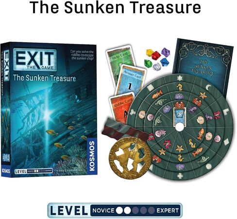 EXIT: The Game 4-Pack Escape Room | Beginner Bundle | Haunted Roller Coaster, Sunken Treasure, Mysterious Museum, House of Riddles | Family-Friendly, Cooperative Game | 1- 4 Players, Ages 10+ in Saudi Arabia