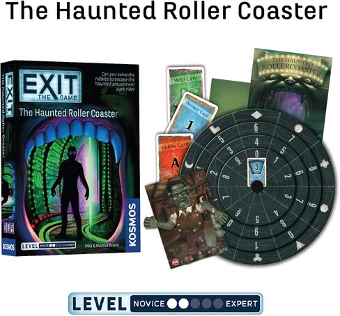 EXIT: The Game 4-Pack Escape Room | Beginner Bundle | Haunted Roller Coaster, Sunken Treasure, Mysterious Museum, House of Riddles | Family-Friendly, Cooperative Game | 1- 4 Players, Ages 10+ in Saudi Arabia