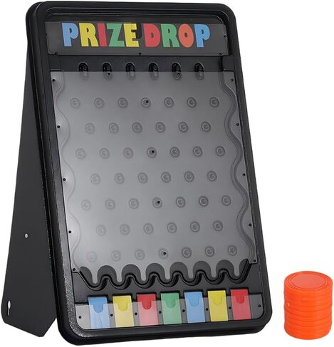 لعبة لوحة Plinko Board Drop من iElyiEsy مقاس 31 بوصة × 21 بوصة في الهواء الطلق مع حامل قابل للطي و10 كرات لعب قابلة للتخصيص و7 شبكات - مثالية للكرنفال والمعارض التجارية والمرح والحفلات والإثارة (إسقاط الجائزة) in Kuwait
