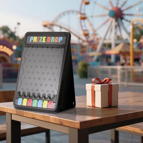 لعبة لوحة Plinko Board Drop من iElyiEsy مقاس 31 بوصة × 21 بوصة في الهواء الطلق مع حامل قابل للطي و10 كرات لعب قابلة للتخصيص و7 شبكات - مثالية للكرنفال والمعارض التجارية والمرح والحفلات والإثارة (إسقاط الجائزة) in Kuwait