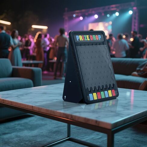 لعبة لوحة Plinko Board Drop من iElyiEsy مقاس 31 بوصة × 21 بوصة في الهواء الطلق مع حامل قابل للطي و10 كرات لعب قابلة للتخصيص و7 شبكات - مثالية للكرنفال والمعارض التجارية والمرح والحفلات والإثارة (إسقاط الجائزة) in Kuwait