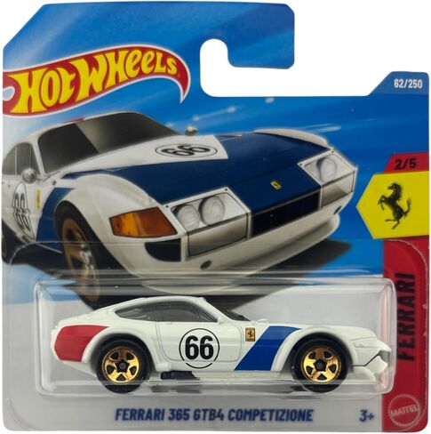 Hot Wheels Ferrari 365 GTB4 Competizione [White] 2/5, 62/250, 1:64 Scale Diecast Toy Vehicle in Saudi Arabia