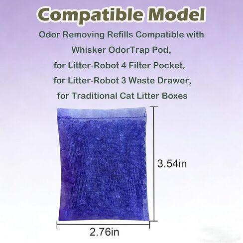 12 Pack Litter Box Deodorizer Refills for Whisker OdorTrap Pod, Odor Filters for Traditional Litter Boxes (Lavender) in Saudi Arabia