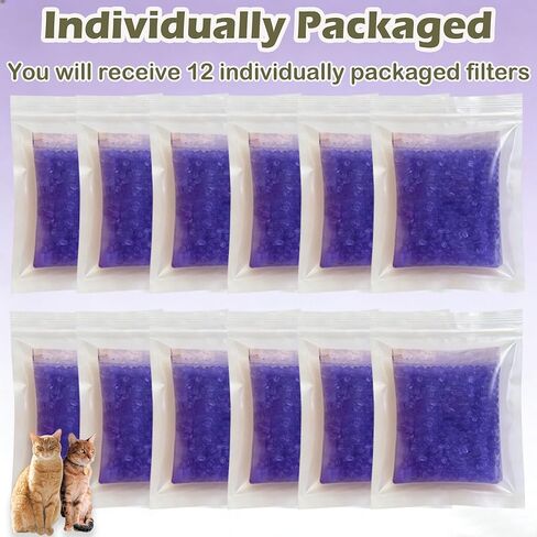 12 Pack Litter Box Deodorizer Refills for Whisker OdorTrap Pod, Odor Filters for Traditional Litter Boxes (Lavender) in Saudi Arabia