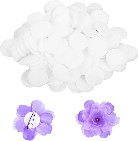 200 Pcs White Round Felt Circles, 1 Inch/25 mm Pre-Cut Craft Pads Mini Non-Woven Felt Fabric Circles for DIY Projects, Sewing Handcraft, Hair Accessories, Soft Thick Fabric Pieces for Crafting in Saudi Arabia