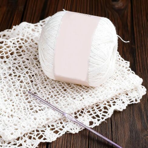 Korean Style No.8 Lace Yarn 12 Pure White Mercerized Milk Cotton Fine Yarn for Hand Crochet Crafts in Saudi Arabia