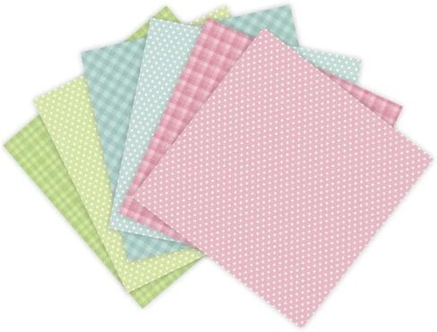 12 Sheets Spring Colors Craft Paper Pads Cutting Dies Art Background Origami Scrapbooking Card Making in Saudi Arabia