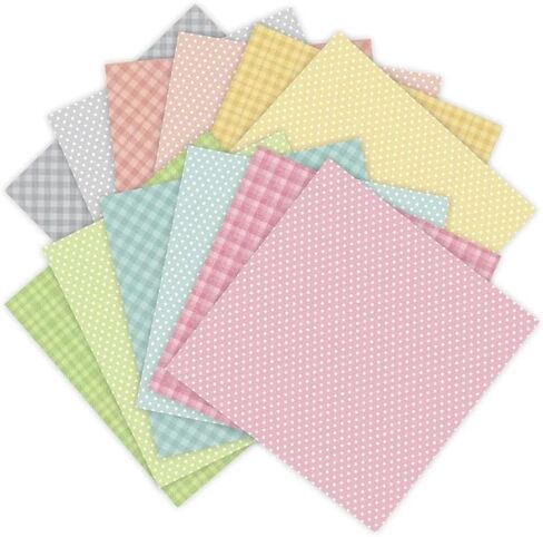 12 Sheets Spring Colors Craft Paper Pads Cutting Dies Art Background Origami Scrapbooking Card Making in Saudi Arabia