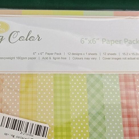 12 Sheets Spring Colors Craft Paper Pads Cutting Dies Art Background Origami Scrapbooking Card Making in Saudi Arabia