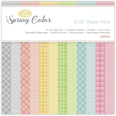 12 Sheets Spring Colors Craft Paper Pads Cutting Dies Art Background Origami Scrapbooking Card Making in Saudi Arabia