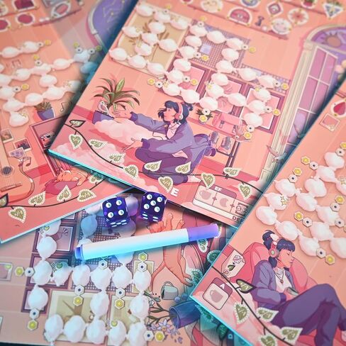 لعبة Daydream Board - أحجية مريحة قابلة للدوران والكتابة مع لوحات قابلة للطي و8 مناظر، لعبة استراتيجية مريحة للعائلات والأصدقاء، والأطفال والكبار، للأعمار من 8 سنوات فما فوق، 1-5 لاعبين، وقت لعب من 15 إلى 30 دقيقة in Saudi Arabia