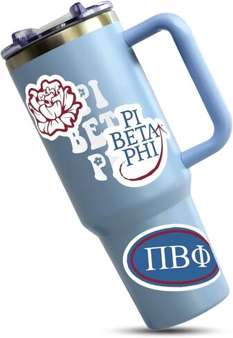 Pi Beta Phi Sticker Sheet - Brand Focus Vinyl Sorority Stickers with Officially Licensed Designs, Removable Adhesive, 6 Stickers per Sheet, by Sorority Shop in Saudi Arabia