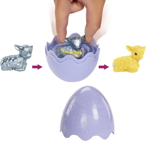 Barbie Color Reveal Easter Egg with 6 Surprises Including 1 Lamb and 3 Mystery Bags, Random Model, Children's Toy, HCC74 in Saudi Arabia