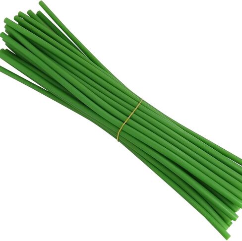 50 Pcs 30cm Flower Stem Covers Tubes Plastic Artificial Floral Stem Covers Green Floral Tube Rolls Floral Arrangement Stem Tubes for Wedding Bouquet Corsage in Saudi Arabia