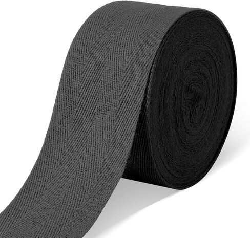 Soft Natural Cotton Twill Tape, Herringbone Webbing Sewing Ribbon for DIY Craft Making, Cotton Webbing for Gift Wrapping,Home Decor,Floral Decoration, 2 Inch × 11 Yard/Roll(Beige) in Saudi Arabia