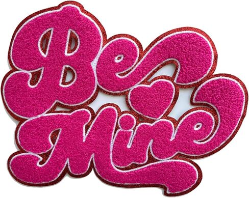 Sequin Heart Iron On Patches Hugs and Kisses Patches Pink Red Chenille Patches Varsity Letter Patches for Clothing Backpack Hats Jackets in Saudi Arabia