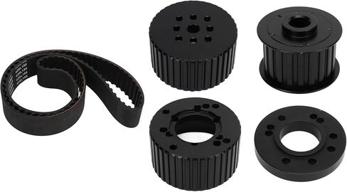 Generic Belt Drive Pulley Kit, 1.5in Wide Cogged Belt PC2258 Replacement for Big Block 383 400 413 440 Engine, Designed for Fit Ratios and Alignment (Black) in Saudi Arabia