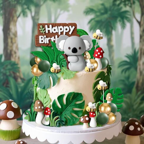 33Pcs Koala Cake Toppers Koala Cake Decoration for Birthday Party Baby Shower Supplise in Saudi Arabia