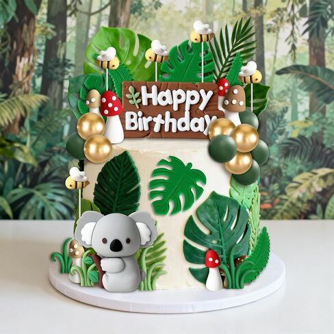 33Pcs Koala Cake Toppers Koala Cake Decoration for Birthday Party Baby Shower Supplise in Saudi Arabia